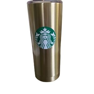 Starbucks 2021 Metallic Gold 20oz Tumbler EUC‎ No Straw